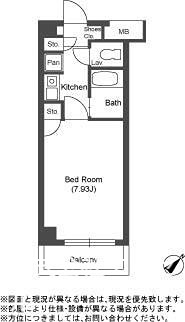 ＶＩＳＴＡシュプリーム 1Kのお部屋です。