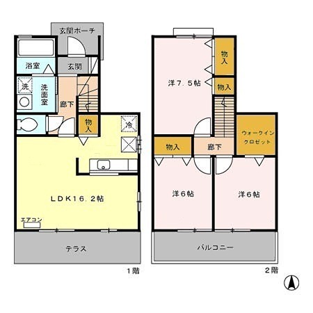 ＧｒｅｅｎＦｏｒｅｓｔ聖蹟   人気のメゾネットタイプのお部屋です。