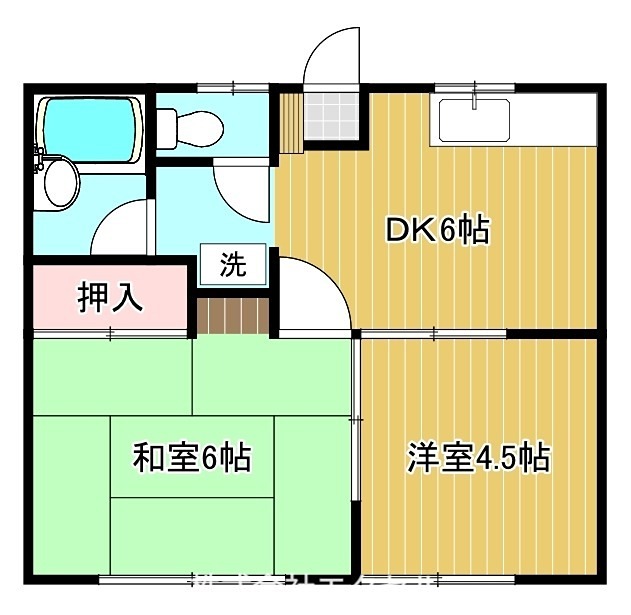 アガワハイツ 2DKのお部屋です。