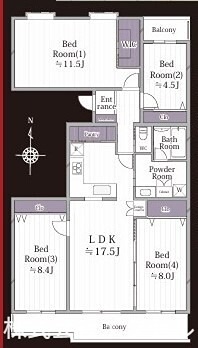 エストラーセ長池 2号棟 リフォーム済のお部屋です。