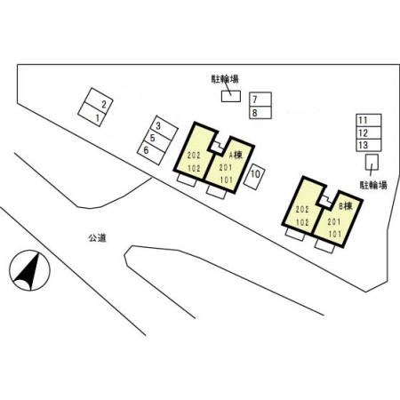 オークスコートＡ 区画図です。