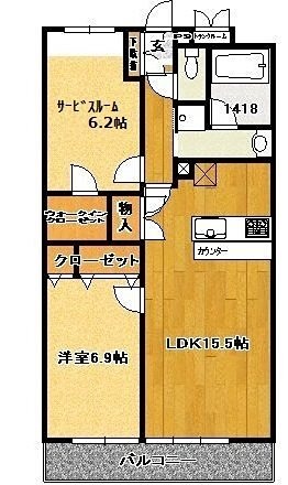 ラフィネS国分寺 住み分けに便利な間取りです。