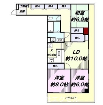 日興パレス昭島 3LDKのお部屋です。