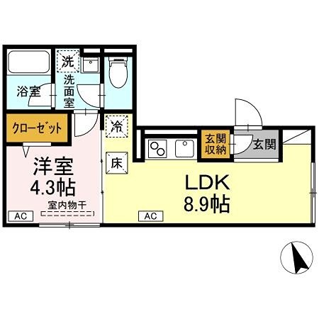 Bell3 充実設備の１ＬＤＫ