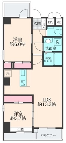 サニーテラス高幡 ２LDKのお部屋です。