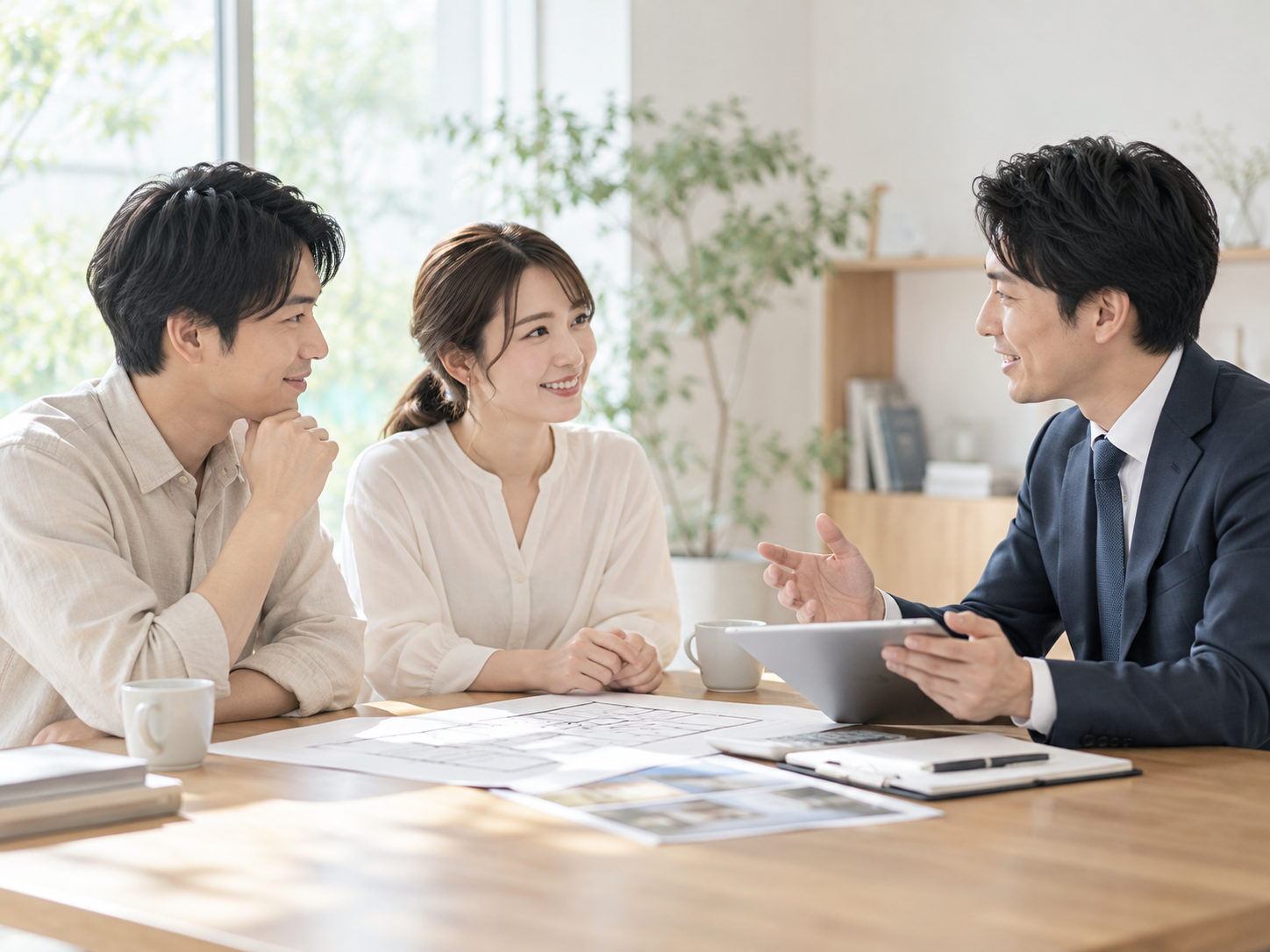 住まいの希望や資金計画について話す相談シーンのイメージ
